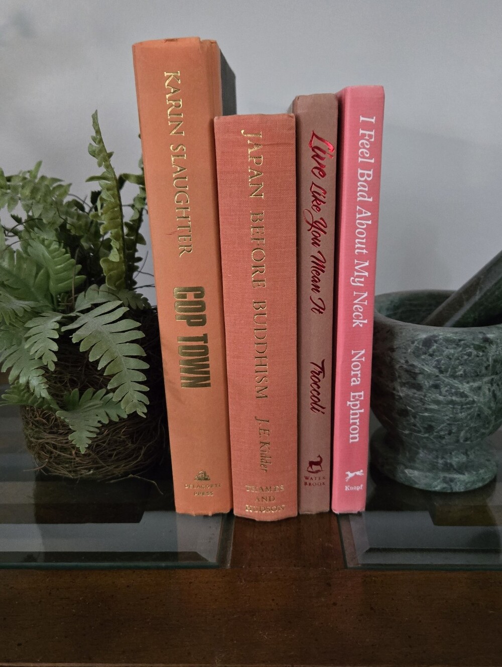 Peachy Pink Decorative Hardback Book Set Of 4 Home Decor Styling Staging Props